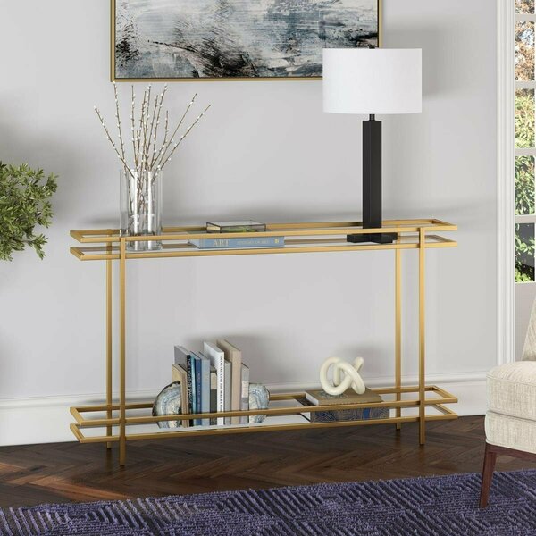 Henn & Hart Robillard Brass Console Table AT1142